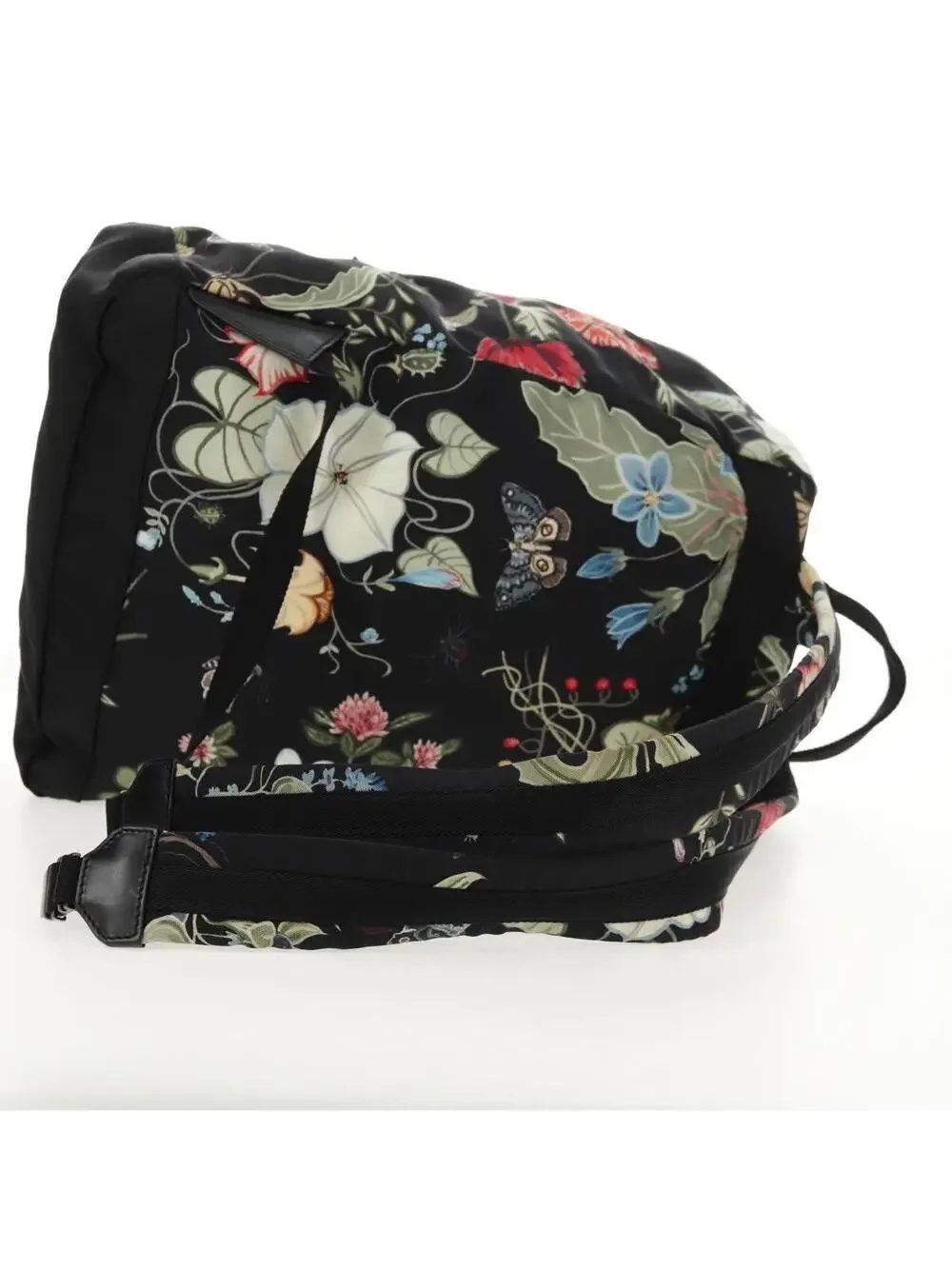 Gucci Flora Backpack Canvas Black #344239G66B